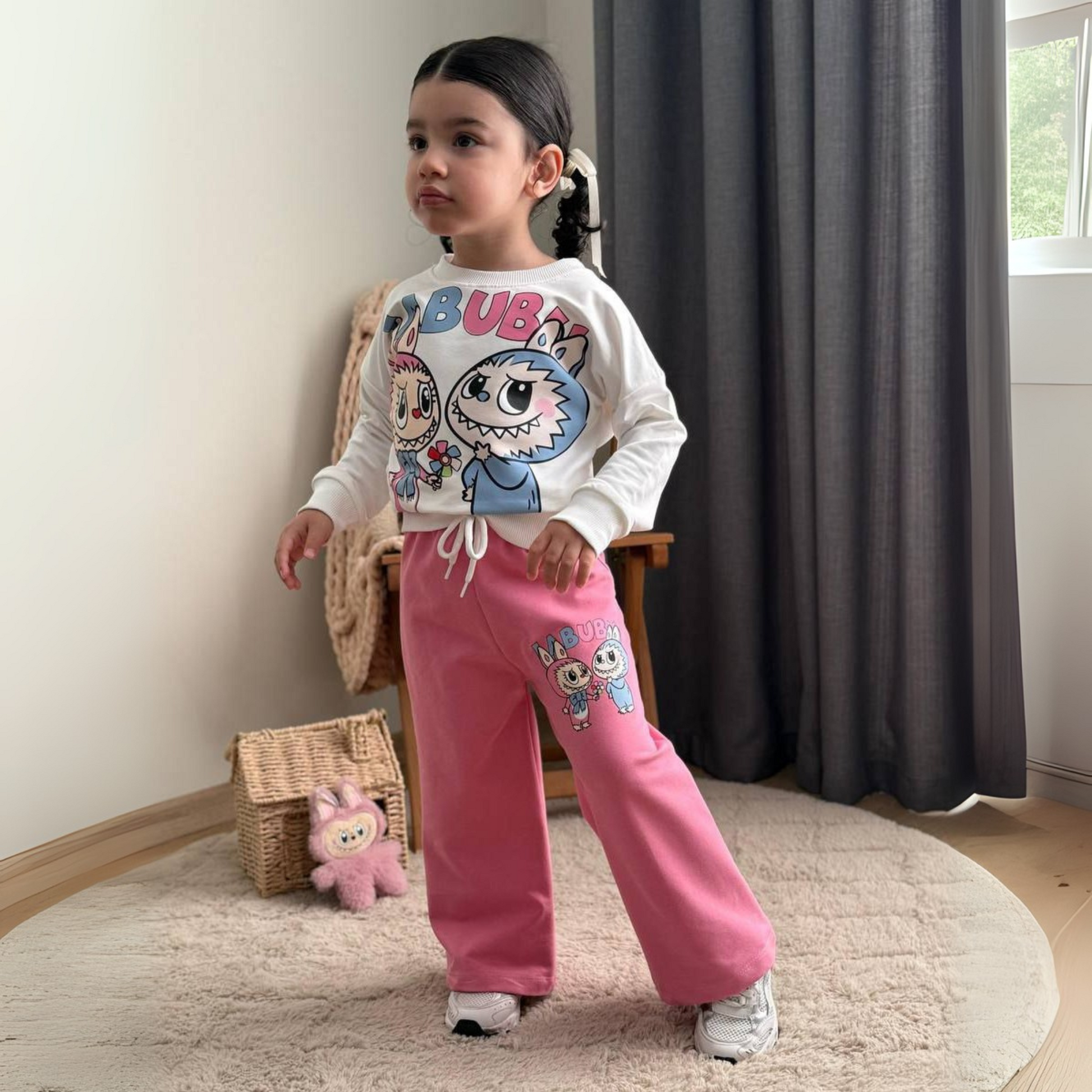La-Bu-Bu Friends Girls Casual Set-1