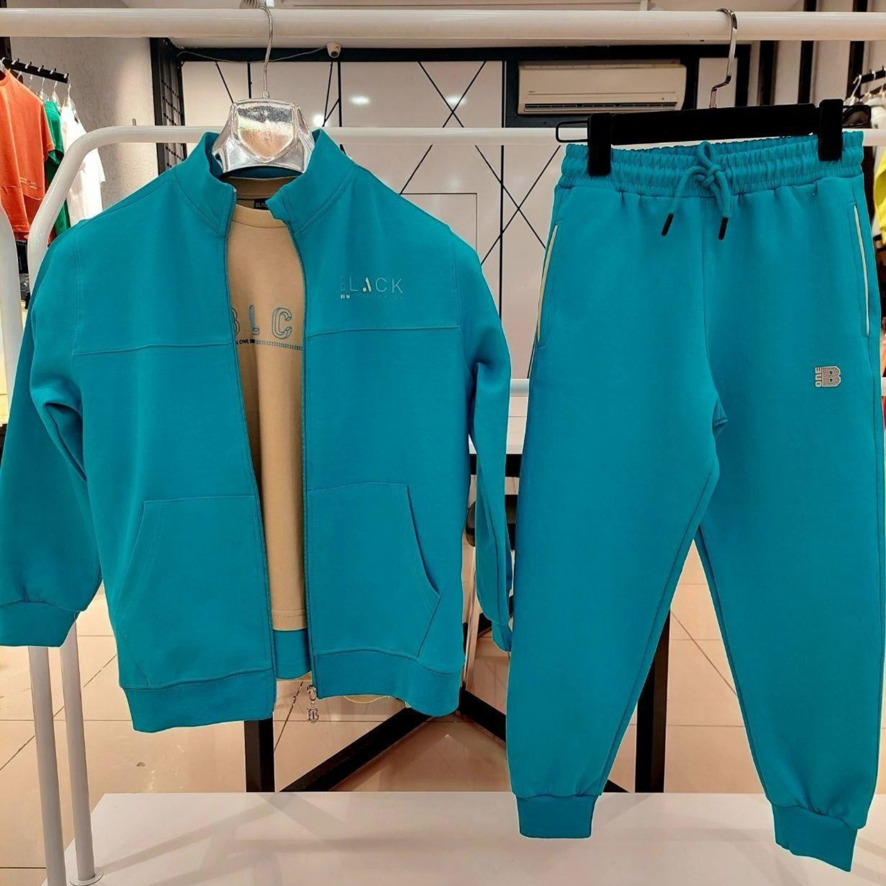 Zip-Up Tracksuit Unisex Casual Set-2