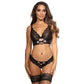 Sheer Lace Longline Plunge Bra Axami Golden Dream-2