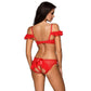 Sexy Ruche Open Cup Shelf Bra Axami Sweet Angel Red-3