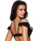 Sexy Ruche Open Cup Shelf Bra Axami Sweet Angel Black-1