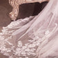 Beaded Floral Edge Chapel Veil