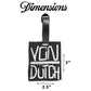 Stitched 2-Piece Suitcase ID Tag Set with Adjustable Straps