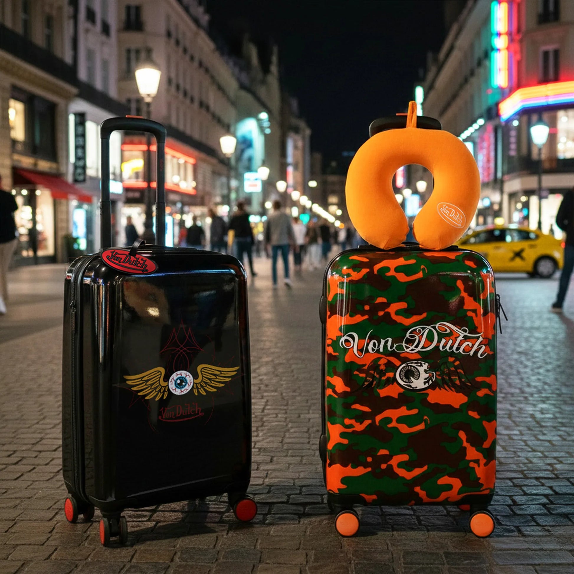 Kustom Kulture Expandable Hardside Carry-on Spinner Suitcase-1