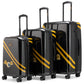 Travellty Kustom Kulture 3-piece expandable hardside spinner luggage set shown from a main angle, featuring durable design and multiple compartments.