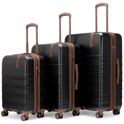 Retro Trek 3-Piece Expandable Hardside Spinner Luggage Set-0