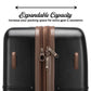 Retro Trek 3-Piece Expandable Hardside Spinner Luggage Set-3