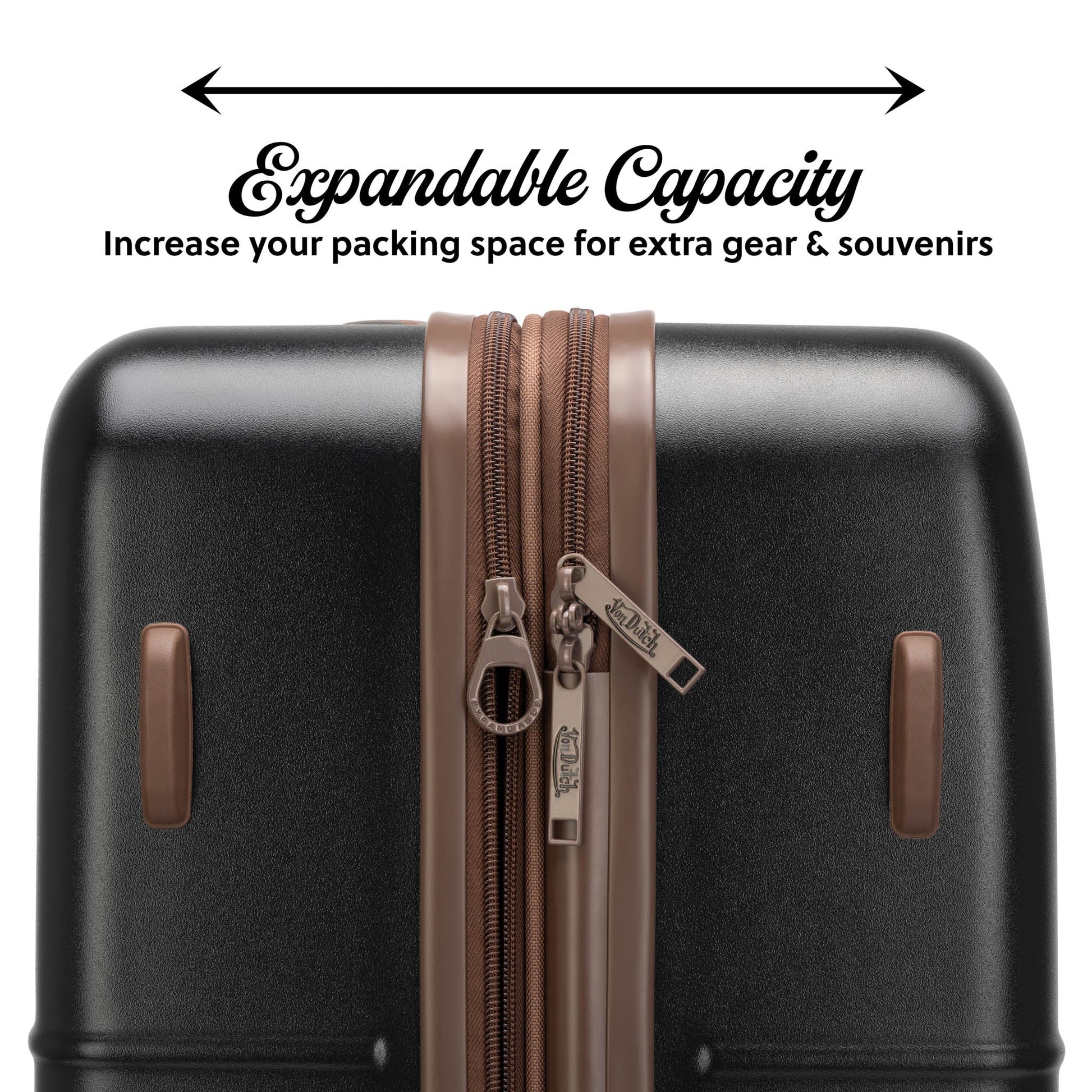 Retro Trek 3-Piece Expandable Hardside Spinner Luggage Set-3