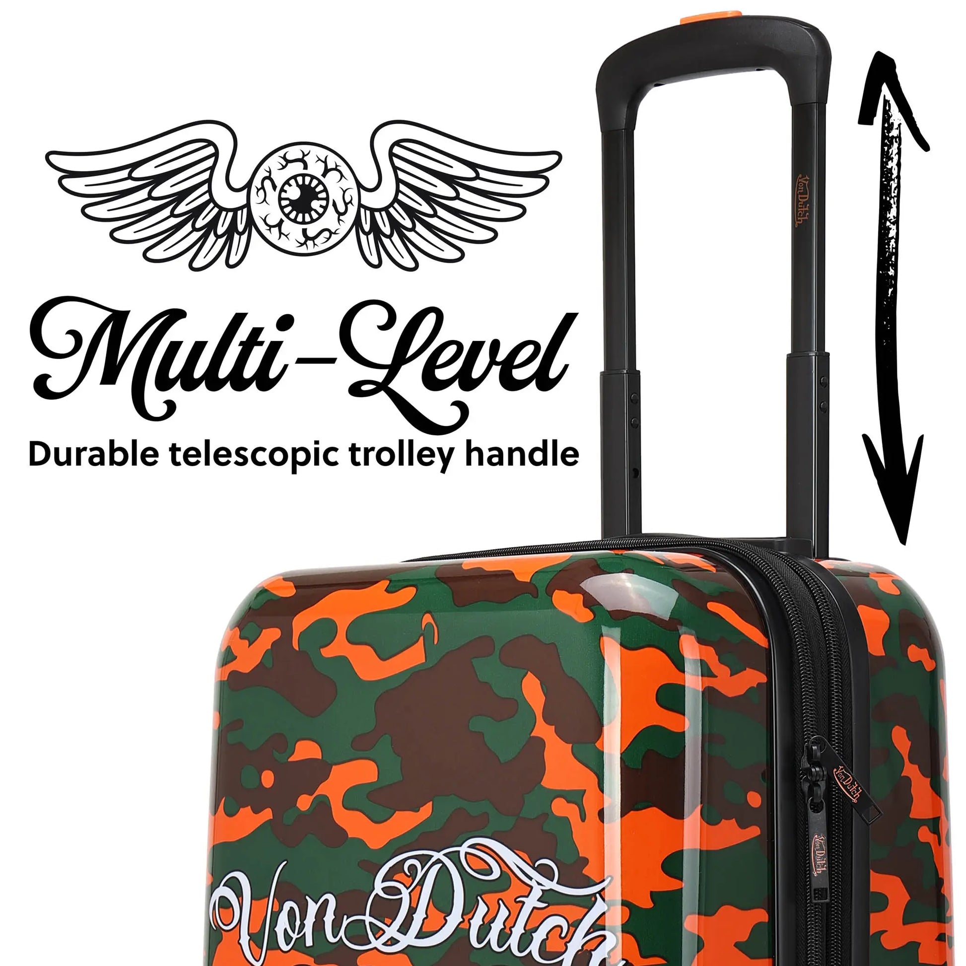 Kustom Kulture Expandable Hardside Carry-on Spinner Suitcase-4