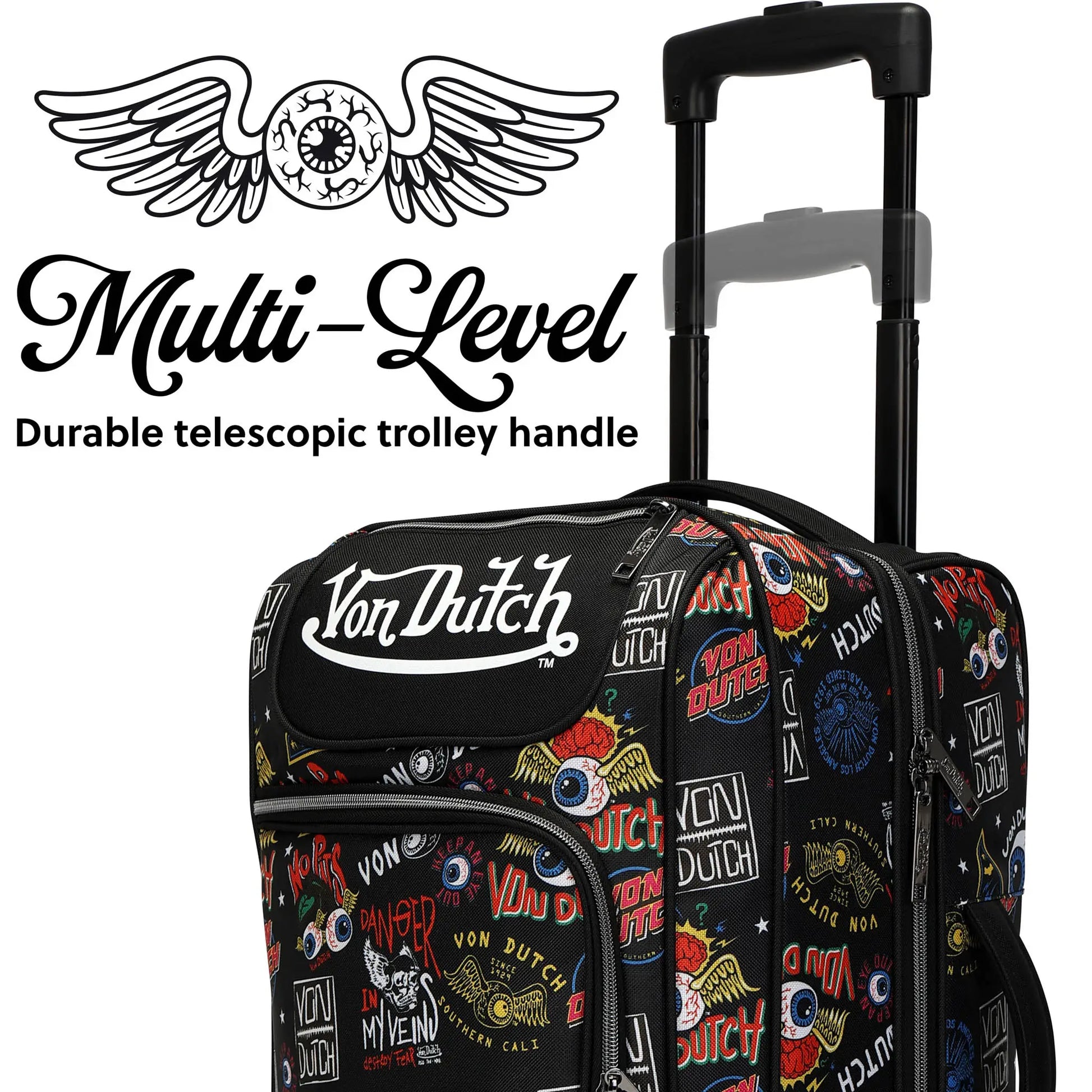 Jax Black 20" Carry-on Rolling Duffel-3