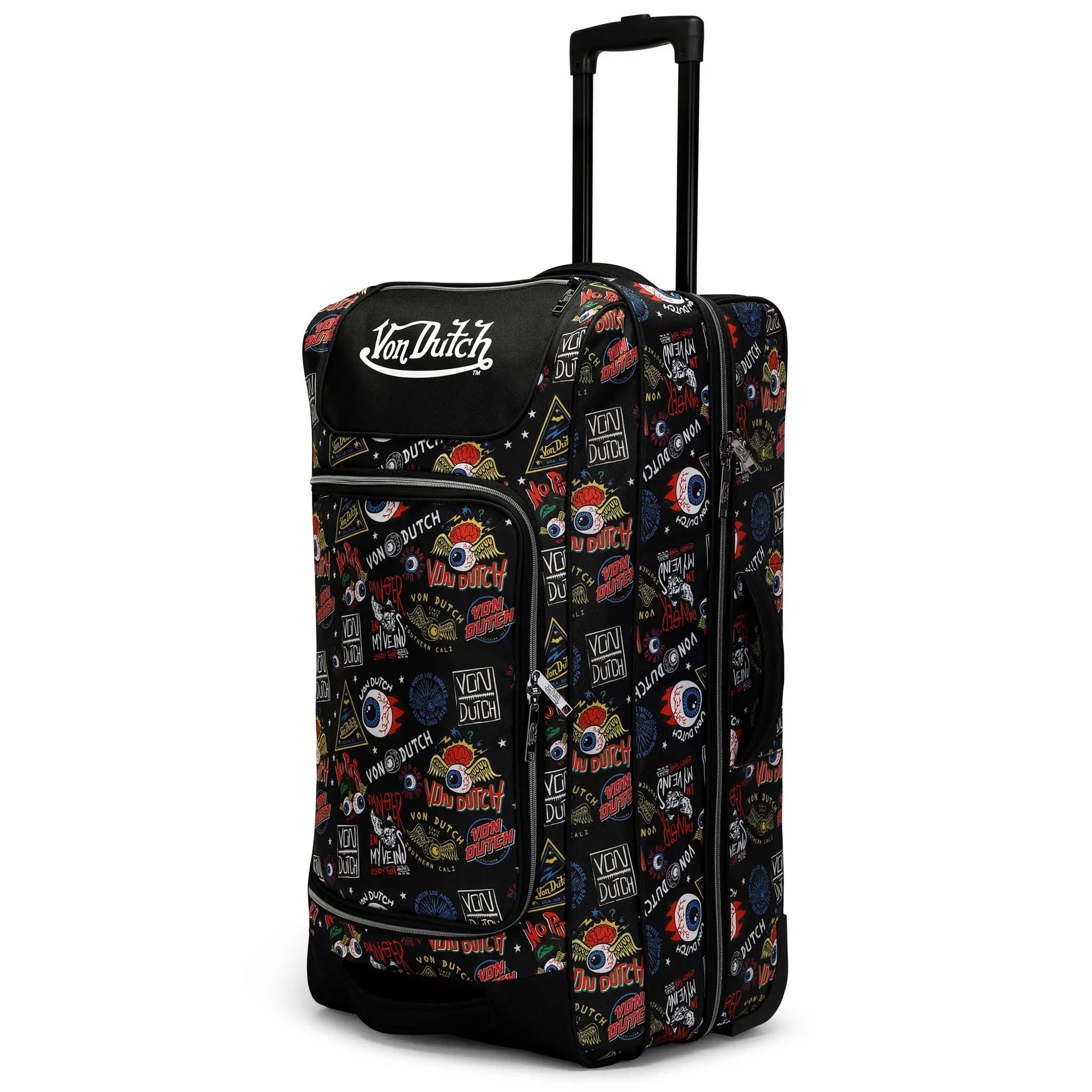 Jax Black 28" Checked Rolling Duffel-0