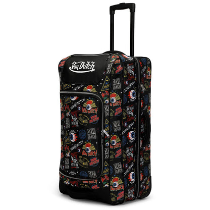 Jax Black 28" Checked Rolling Duffel-0