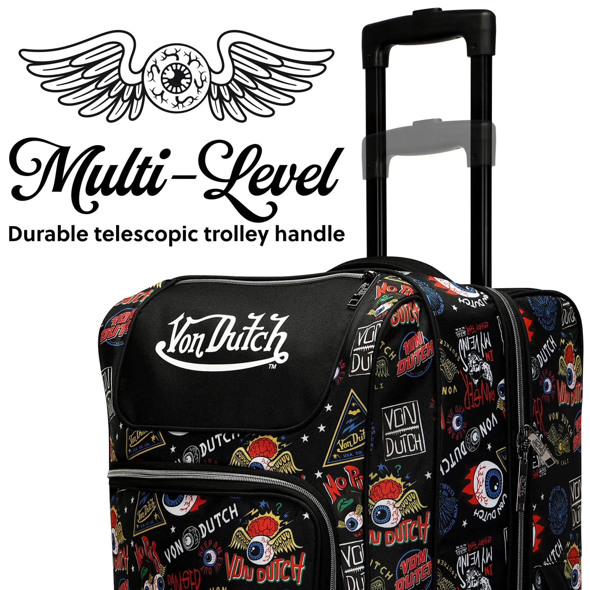 Jax Black 28" Checked Rolling Duffel-3