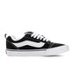 Men's Vans Knu Skool sneakers in black and white with chunky laces and signature side stripe