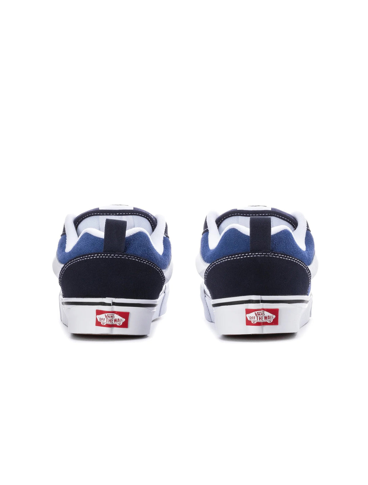 Men's Vans Knu Skool sneakers in navy and white side view