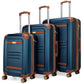 Vintage 3 Piece Expandable Retro Luggage Set-5