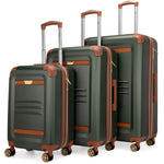 Vintage 3 Piece Expandable Retro Luggage Set-7