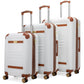 Vintage 3 Piece Expandable Retro Luggage Set-8