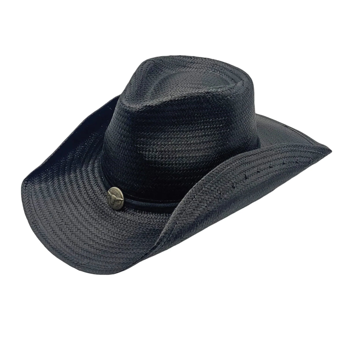 Peter Grimm Valentino straw cowboy hat in natural woven straw with a classic Western crown and brim