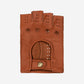 Vincenzo (brown) - Fingerless Italian driving gloves made of American deerskin leather