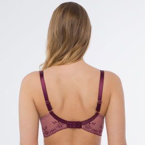 Samanta Viola Rose Sheer Mesh Embroidered Underwire Bra