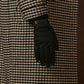 Violetta (black) - Italian tweed women's gloves with touchscreen capability and adjustable snap button
