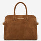 Viviana (cognac) - Italian suede leather women’s handbag