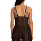 Mesh and Contrast Lace Babydoll
