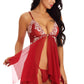 Mesh and Contrast Lace Babydoll