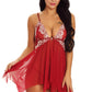Mesh and Contrast Lace Babydoll