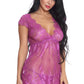 Lacy Cap Sleeve Babydoll