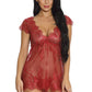 Lacy Cap Sleeve Babydoll