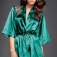 Satin Robe with Lace