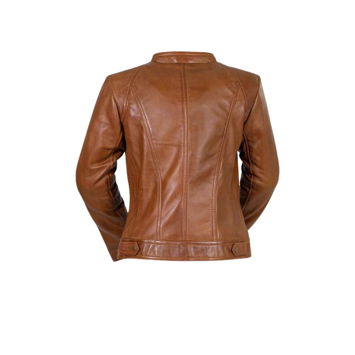 Whet Blu NYC Sara women's classic whiskey leather jacket back view