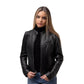 Whet Blu NYC Sara women's classic black leather jacket model view