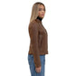 Whet Blu NYC Sara women's classic whiskey leather jacket on model