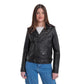 Whet Blu NYC Sophia women's black lambskin leather biker jacket front view