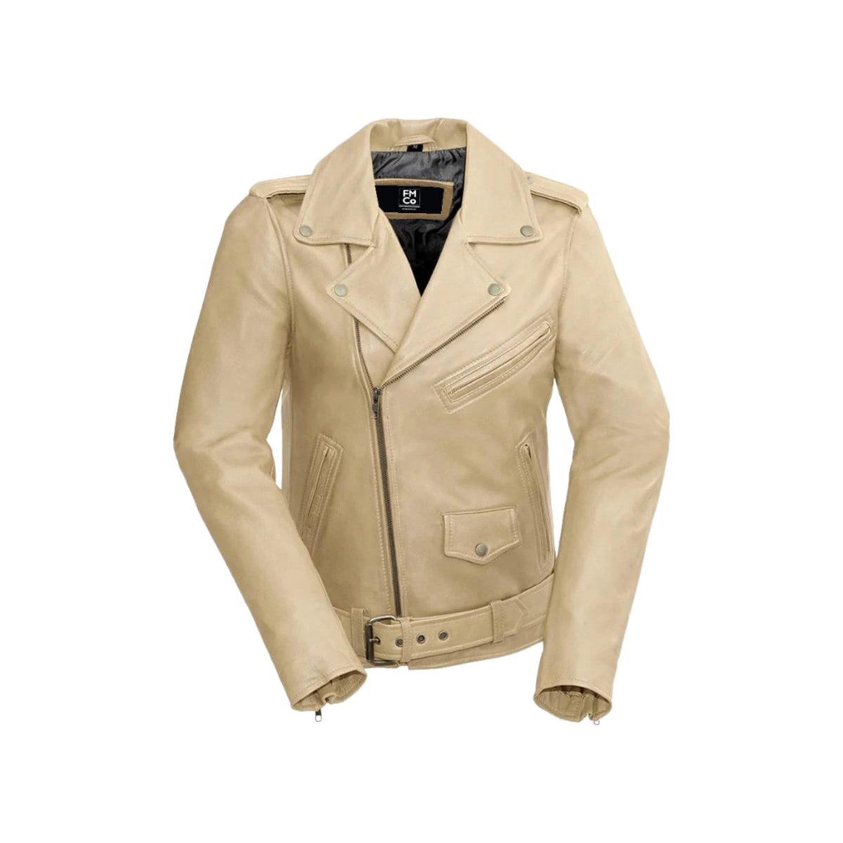 Whet Blu NYC Sophia women's lambskin leather biker jacket in oil-sand finish