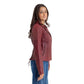 Whet Blu NYC Elizabeth women's oxblood lambskin leather moto jacket front view