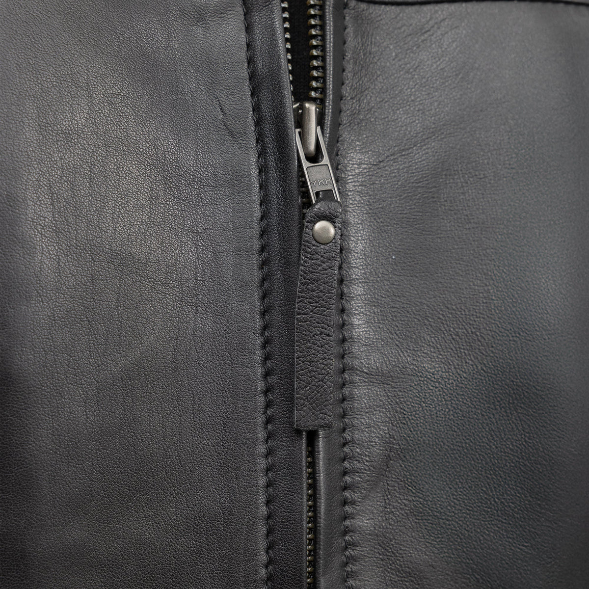 Whet Blu NYC Ethan men's lambskin leather jacket in black, front view