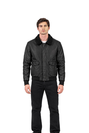 Baron Men's Lambskin Bomber Jacket