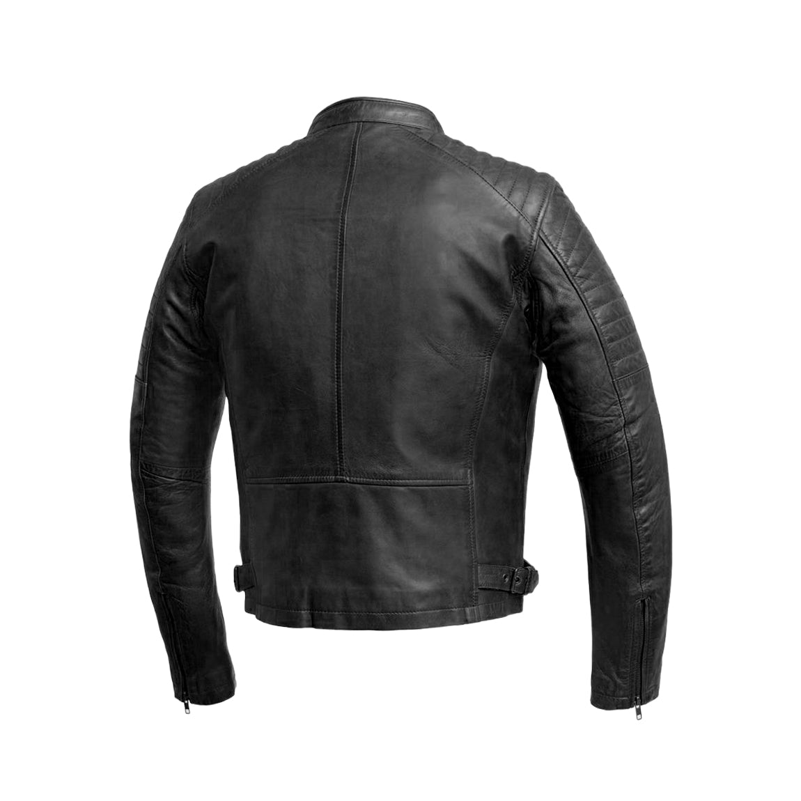 Whet Blu NYC Zack men's black fashion leather jacket front view