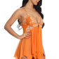 Lace Inset Jagged Hem Babydoll