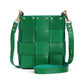 Mini Tula Green bag by LOLA Y TULA featuring a compact design and vibrant green color, shown with its strap and interior details.