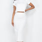 Short Sleeve Ribbed Top & Midi Skirt Se - Farnelli