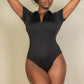 Zip Front Short Sleeve Bodysuit - Farnelli
