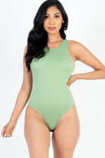 Casual Solid Tank Bodysuit - Farnelli