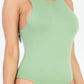 Casual Solid Tank Bodysuit - Farnelli