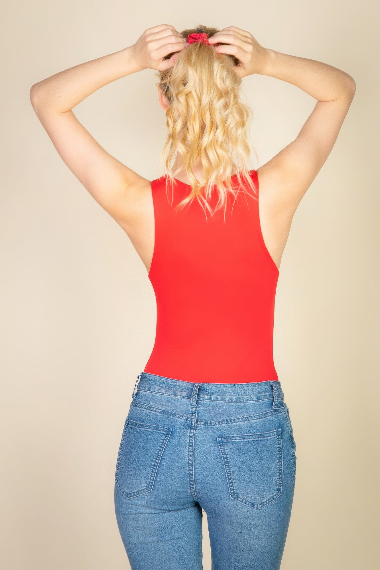 Casual Solid Tank Bodysuit - Farnelli