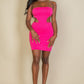 Cut Out Bandeau Bodycon Mini Dress - Farnelli